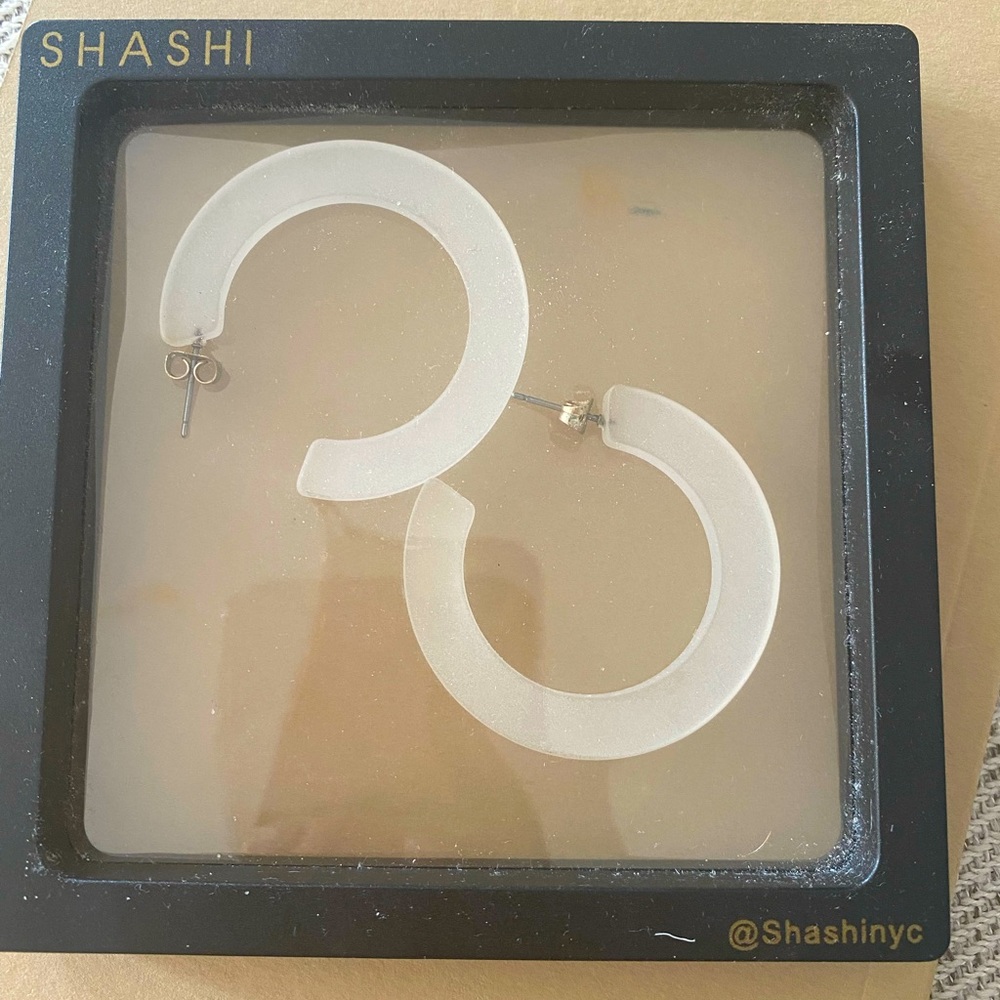 SHASHI translucent hoops